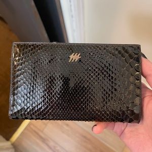Vintage Black Snakeskin Wallet
